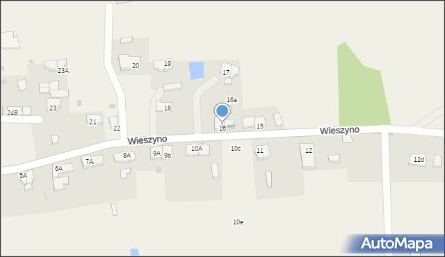 Wieszyno, Wieszyno, 16, mapa Wieszyno