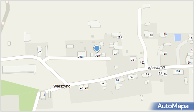 Wieszyno, Wieszyno, 24B, mapa Wieszyno