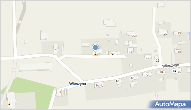 Wieszyno, Wieszyno, 25B, mapa Wieszyno