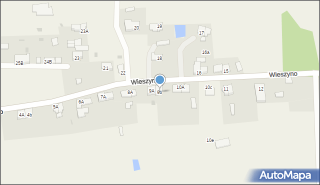 Wieszyno, Wieszyno, 9b, mapa Wieszyno