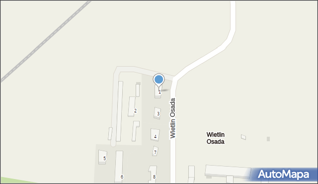 Wietlin Osada, Wietlin Osada, 1, mapa Wietlin Osada