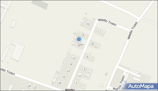 Wietlin Trzeci, Wietlin Trzeci, 10, mapa Wietlin Trzeci