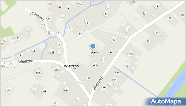 Wietrzno, Wietrzno, 157, mapa Wietrzno