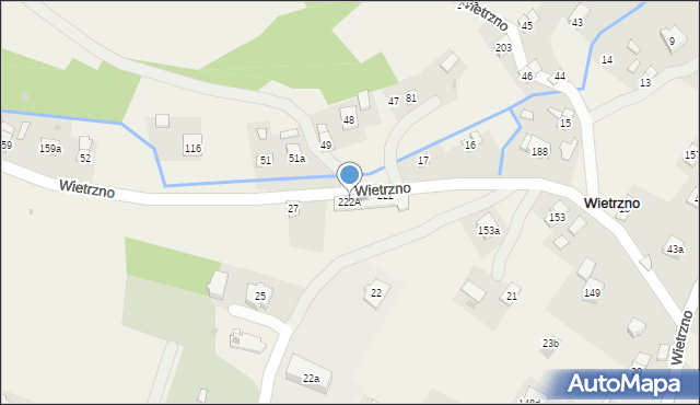 Wietrzno, Wietrzno, 222A, mapa Wietrzno