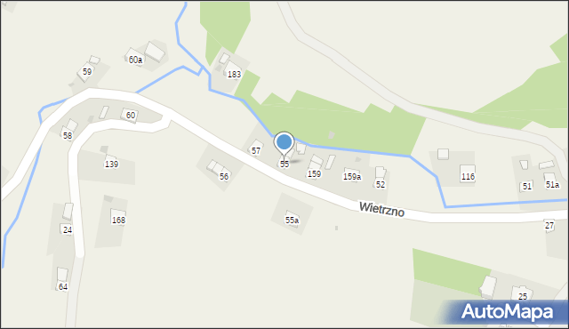 Wietrzno, Wietrzno, 55, mapa Wietrzno