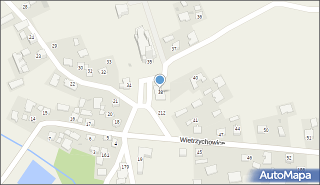 Wietrzychowice, Wietrzychowice, 38, mapa Wietrzychowice