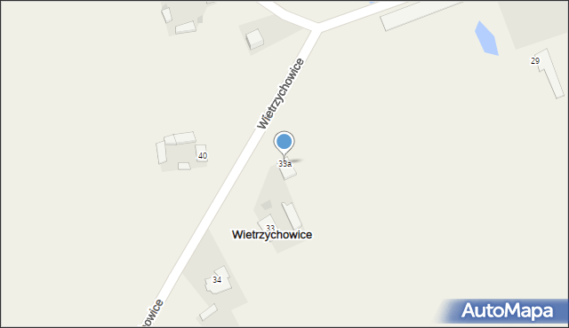 Wietrzychowice, Wietrzychowice, 33a, mapa Wietrzychowice