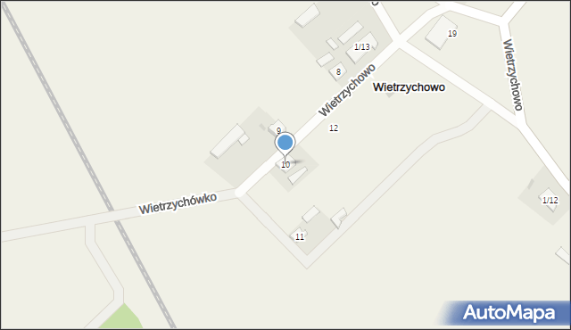 Wietrzychowo, Wietrzychowo, 10, mapa Wietrzychowo