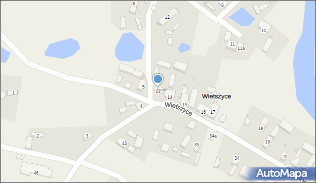 Wietszyce, Wietszyce, 13, mapa Wietszyce