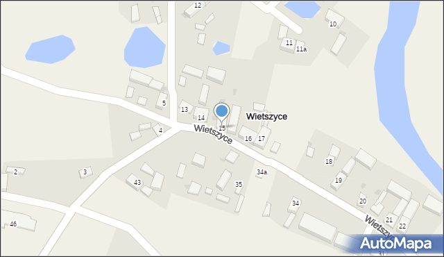 Wietszyce, Wietszyce, 15, mapa Wietszyce