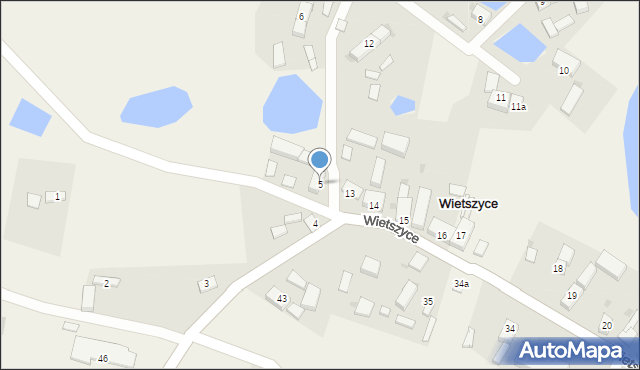 Wietszyce, Wietszyce, 5, mapa Wietszyce