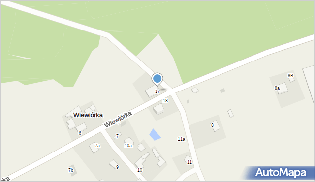 Wiewiórka, Wiewiórka, 17, mapa Wiewiórka