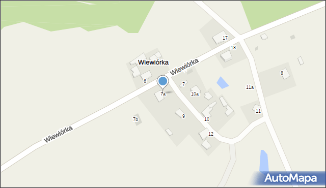 Wiewiórka, Wiewiórka, 7a, mapa Wiewiórka