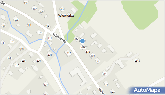 Wiewiórka, Wiewiórka, 108A, mapa Wiewiórka