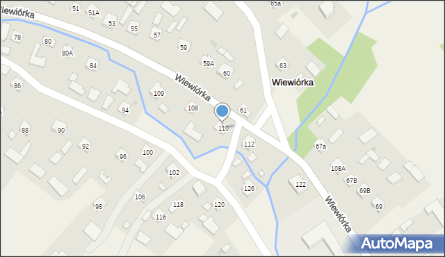 Wiewiórka, Wiewiórka, 110, mapa Wiewiórka