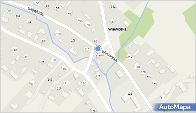 Wiewiórka, Wiewiórka, 112, mapa Wiewiórka