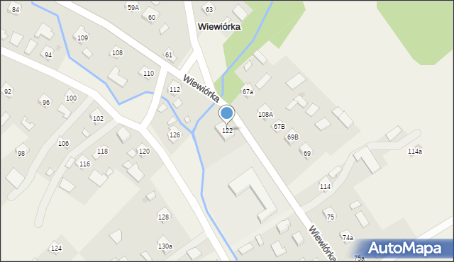 Wiewiórka, Wiewiórka, 122, mapa Wiewiórka