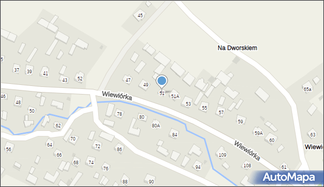 Wiewiórka, Wiewiórka, 51, mapa Wiewiórka