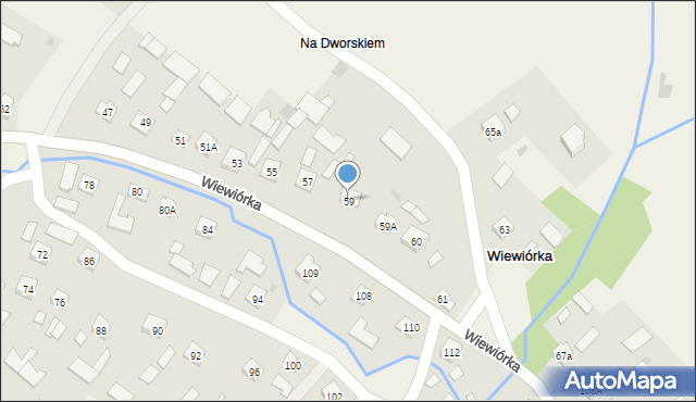 Wiewiórka, Wiewiórka, 59, mapa Wiewiórka