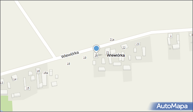 Wiewiórka, Wiewiórka, 20, mapa Wiewiórka