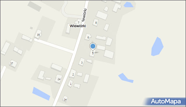 Wiewiórki, Wiewiórki, 5, mapa Wiewiórki