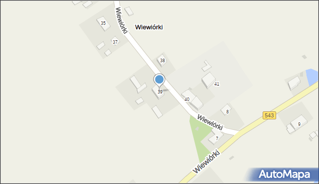 Wiewiórki, Wiewiórki, 39, mapa Wiewiórki