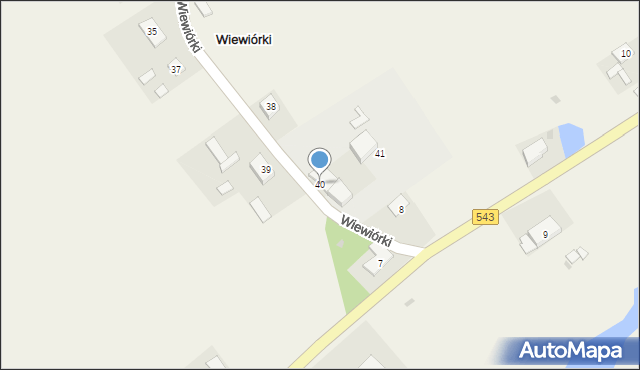 Wiewiórki, Wiewiórki, 40, mapa Wiewiórki