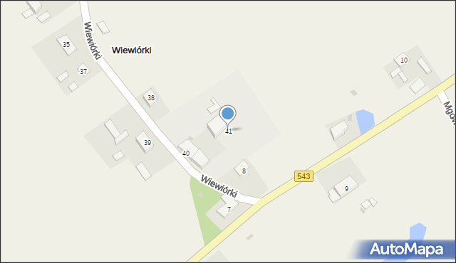 Wiewiórki, Wiewiórki, 41, mapa Wiewiórki