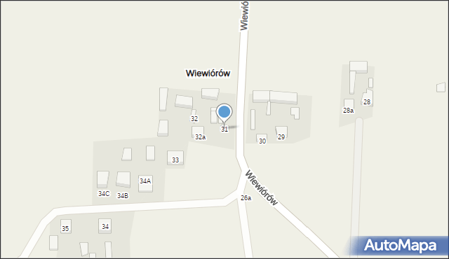 Wiewiórów, Wiewiórów, 31, mapa Wiewiórów