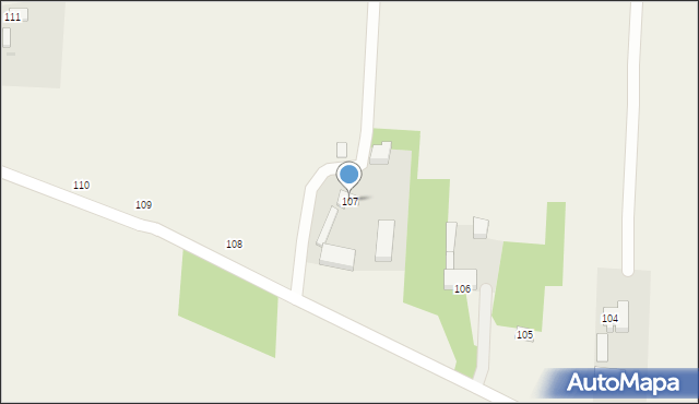 Wiewiórów, Wiewiórów, 107, mapa Wiewiórów