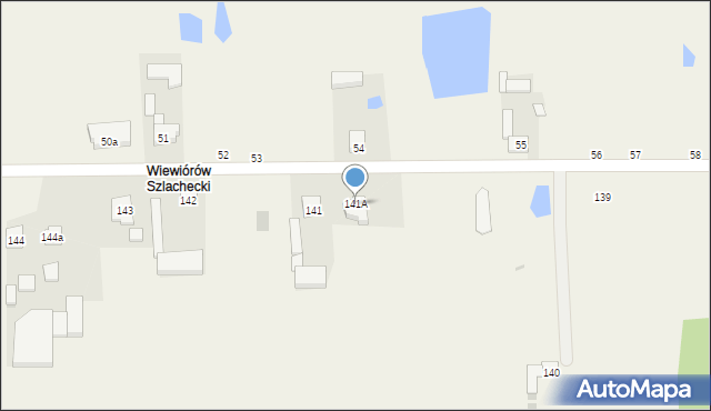 Wiewiórów, Wiewiórów, 141A, mapa Wiewiórów