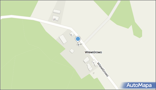 Wiewiórowo, Wiewiórowo, 8, mapa Wiewiórowo