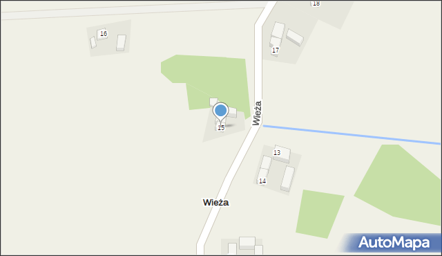 Wieża, Wieża, 15, mapa Wieża