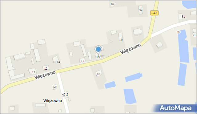 Więzowno, Więzowno, 10, mapa Więzowno