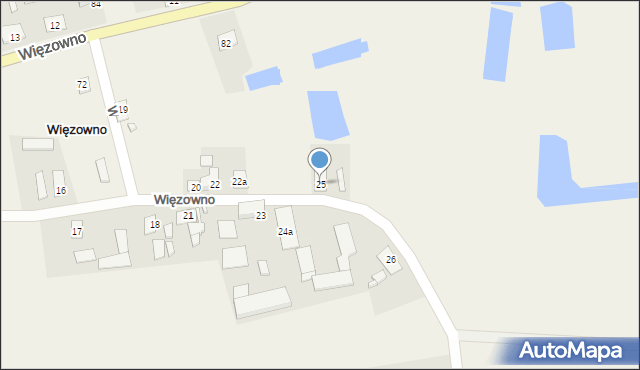 Więzowno, Więzowno, 25, mapa Więzowno