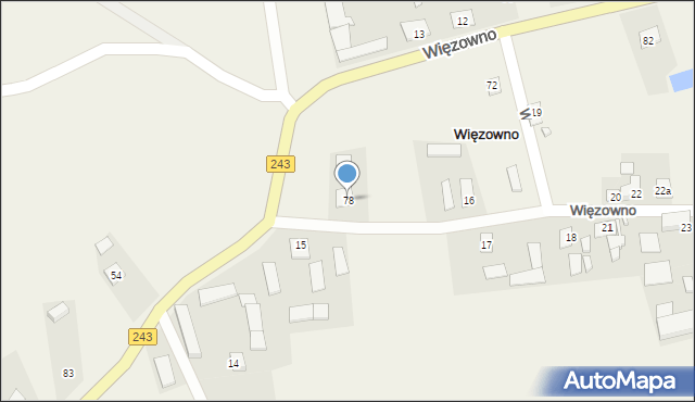 Więzowno, Więzowno, 78, mapa Więzowno