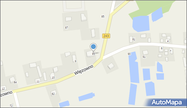 Więzowno, Więzowno, 93, mapa Więzowno