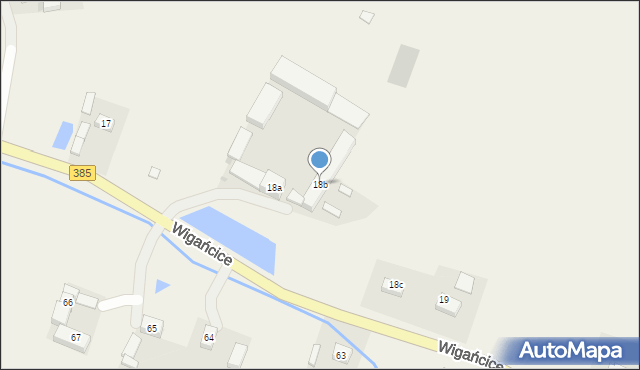 Wigańcice, Wigańcice, 18b, mapa Wigańcice