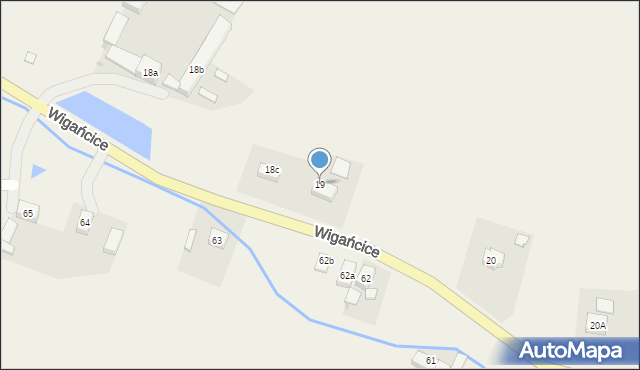 Wigańcice, Wigańcice, 19, mapa Wigańcice