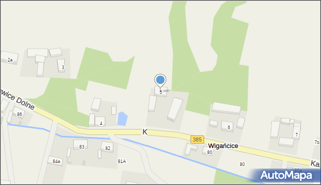 Wigańcice, Wigańcice, 5, mapa Wigańcice