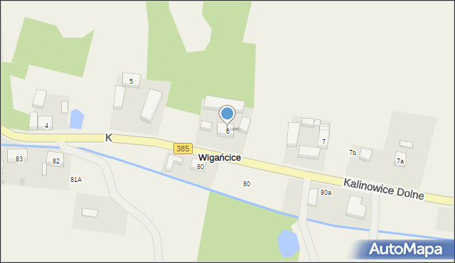 Wigańcice, Wigańcice, 6, mapa Wigańcice