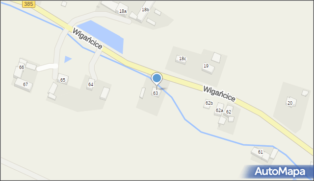 Wigańcice, Wigańcice, 63, mapa Wigańcice