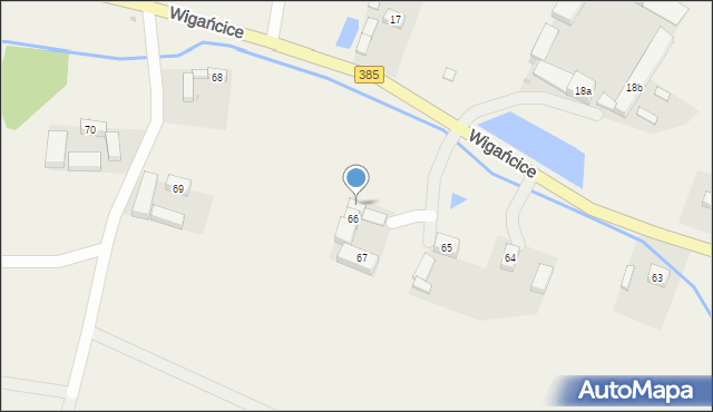 Wigańcice, Wigańcice, 66, mapa Wigańcice