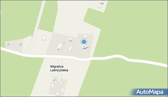 Wigrańce, Wigrańce, 14a, mapa Wigrańce