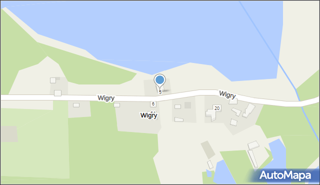 Wigry, Wigry, 5, mapa Wigry