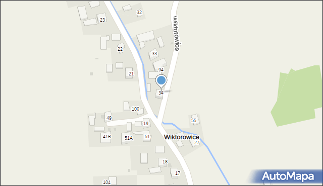 Wiktorowice, Wiktorowice, 34, mapa Wiktorowice