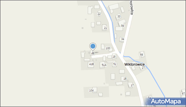 Wiktorowice, Wiktorowice, 49, mapa Wiktorowice