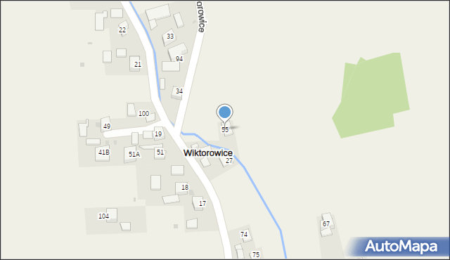 Wiktorowice, Wiktorowice, 55, mapa Wiktorowice