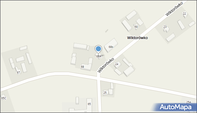 Wiktorówko, Wiktorówko, 68A, mapa Wiktorówko