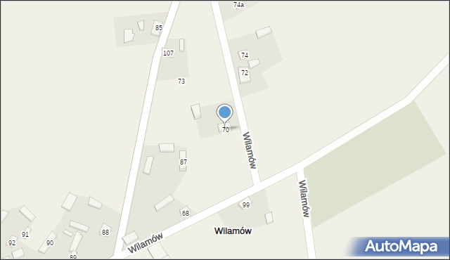 Wilamów, Wilamów, 70, mapa Wilamów